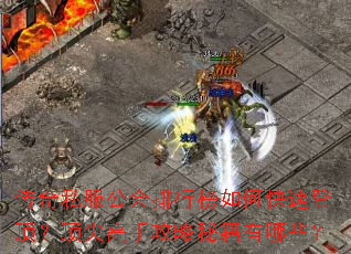 传奇私服公会排行榜如何快速登顶?顶尖高手攻略秘籍有哪些? 传奇私服公会排行榜如何快速登顶?顶尖高手攻略秘籍有哪些?