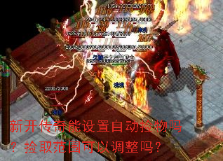 新开传奇能设置自动捡物吗?捡取范围可以调整吗? 新开传奇能设置自动捡物吗?捡取范围可以调整吗?