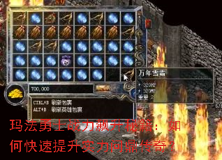 玛法勇士战力飙升秘籍:如何快速提升实力问鼎传奇? 玛法勇士战力飙升秘籍:如何快速提升实力问鼎传奇?