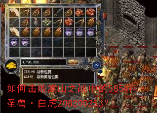 如何击败嵩山之战中的5854神·圣兽·白虎208200253? 如何击败嵩山之战中的5854神·圣兽·白虎208200253?