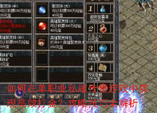 ����ڵ�ְҵ˽��������Ϸ��ʵ�ָ�Ч��𣿹��Լ���ȫ����