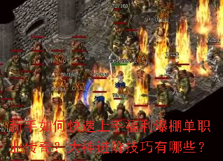 新手如何快速上手福利爆棚单职业传奇?大神进阶技巧有哪些? 新手如何快速上手福利爆棚单职业传奇?大神进阶技巧有哪些?