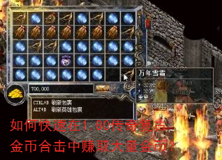 如何快速在1.80传奇复古金币合击中赚取大量金币? 如何快速在1.80传奇复古金币合击中赚取大量金币?