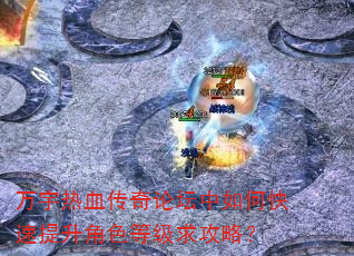 万宇热血传奇论坛中如何快速提升角色等级求攻略? 万宇热血传奇论坛中如何快速提升角色等级求攻略?