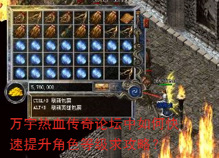 万宇热血传奇论坛中如何快速提升角色等级求攻略? 万宇热血传奇论坛中如何快速提升角色等级求攻略?